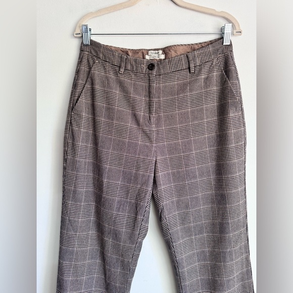 L.L. Bean Vintage Womens Windowpane Cotton Trousers Classic Fit Size 8 M/T Lined - Picture 2 of 10